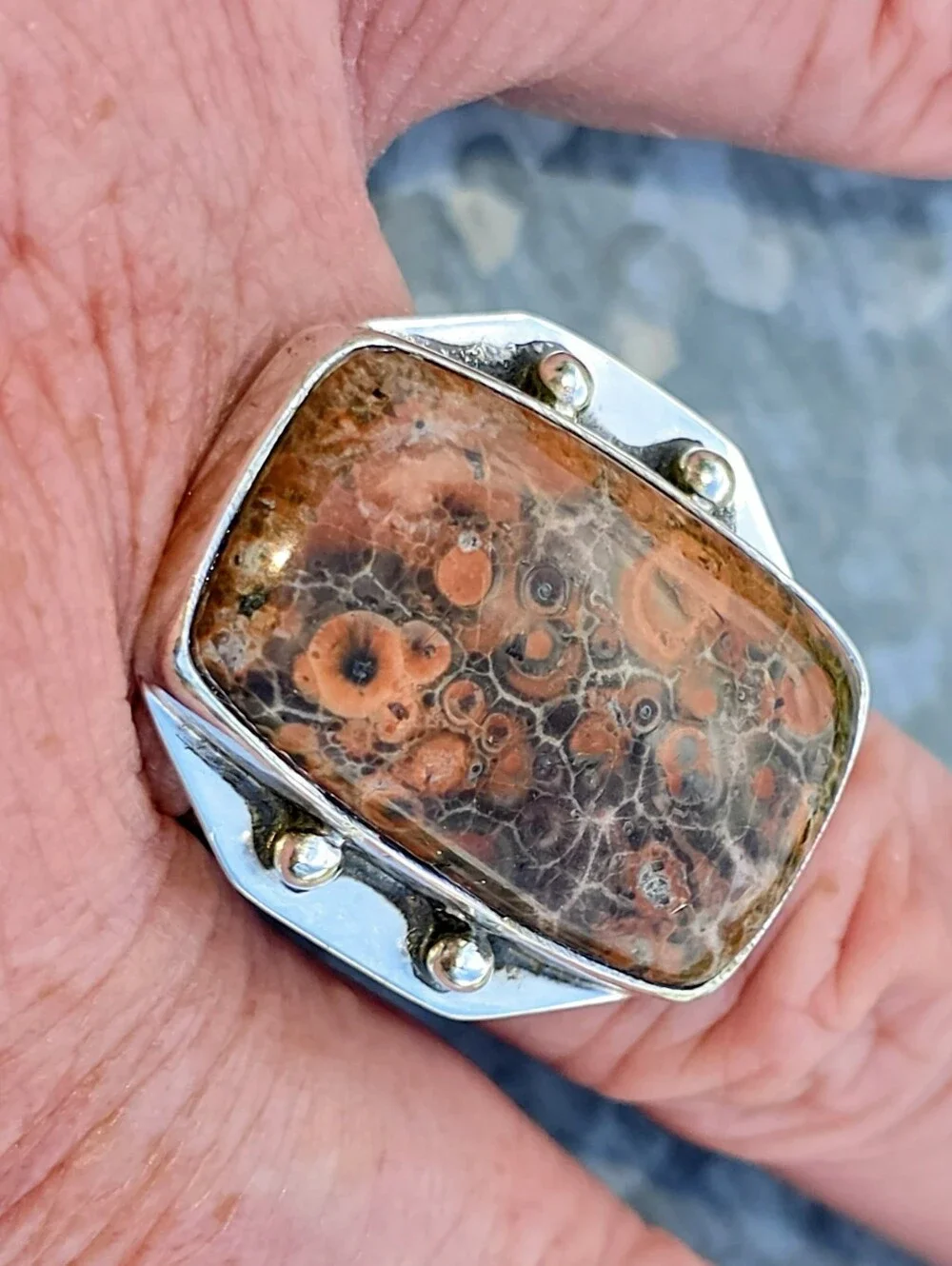 Cherry Creek Jasper Gemstone Ring In 925 Sterling Silver (7)